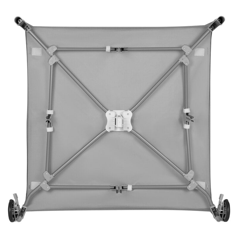 Tarc de joaca, Lionelo, Mille Plus, Pliabil, Include saltea cu densitate T25, 4 jucarii cu velcro, Manere textile, Geanta de transport, Cu roti si inchidere laterala, Pereti din plasa pentru vizibilitate si aerisire, 100 x 100 x 77 cm, Verde - gogobaby.ro