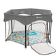 Tarc de joaca, Lionelo, Roel Plus, Pliere ultra-compacta, Sistem LockGuard impotriva plierii accidentale, Geanta de transport inclusa, Conform cu EN 12227:2010, 134x134x74 cm, 6 luni+, Multicolor