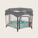 Tarc de joaca, Lionelo, Roel Plus, Pliere ultra-compacta, Sistem LockGuard impotriva plierii accidentale, Geanta de transport inclusa, Conform cu EN 12227:2010, 134x134x74 cm, 6 luni+, Multicolor