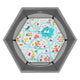 Tarc de joaca, Lionelo, Roel Plus, Pliere ultra-compacta, Sistem LockGuard impotriva plierii accidentale, Geanta de transport inclusa, Conform cu EN 12227:2010, 134x134x74 cm, 6 luni+, Multicolor
