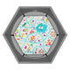 Tarc de joaca, Lionelo, Roel Plus, Pliere ultra-compacta, Sistem LockGuard impotriva plierii accidentale, Geanta de transport inclusa, Conform cu EN 12227:2010, 134x134x74 cm, 6 luni+, Multicolor