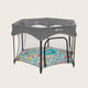 Tarc de joaca, Lionelo, Roel Plus, Pliere ultra-compacta, Sistem LockGuard impotriva plierii accidentale, Geanta de transport inclusa, Conform cu EN 12227:2010, 134x134x74 cm, 6 luni+, Multicolor