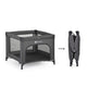 Tarc pliant, Petite&Mars, Nook, 90 x 90 cm, Pliere compacta, Include geanta de transport, Intrare laterala, Pereti din plasa, Structura stabila, Pana la 15 kg, 0 luni+, Gri