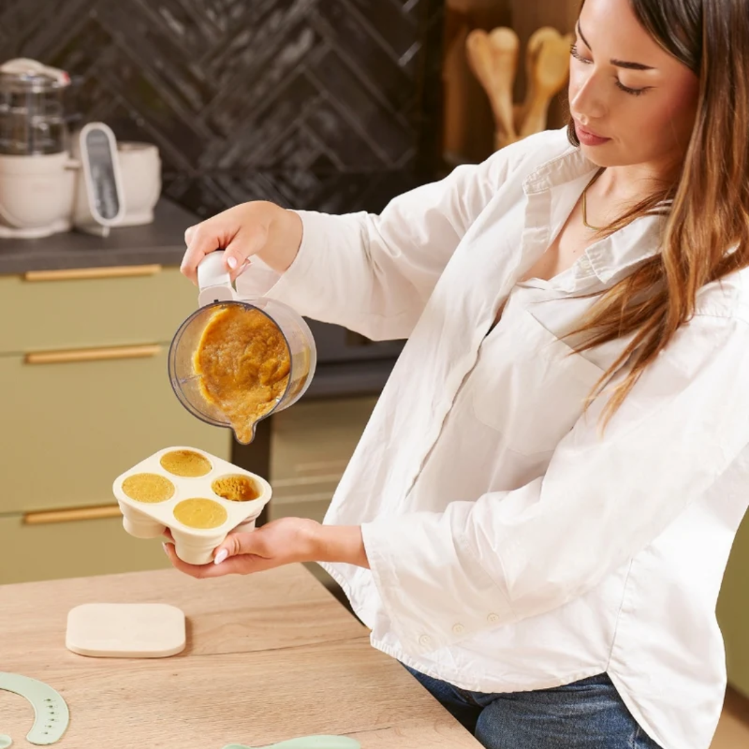 Babymoov - Set recipiente din silicon si feeder pentru bebelusi - gogobaby.ro