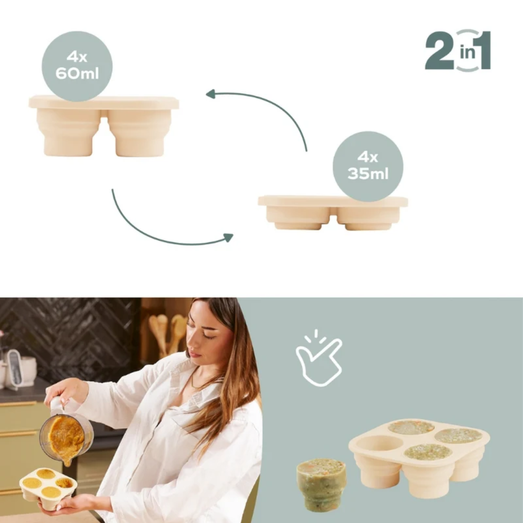 Babymoov - Set recipiente din silicon si feeder pentru bebelusi - gogobaby.ro