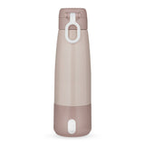 Termos inteligent cu incalzire, Lionelo, ThermUp Bottle, Incalzeste in 3.5 min, Mentine temperatura pana la 20 h, Constructie vidata cu 5 straturi, Capacitate 350 ml, USB-C, 5 setari de temperatura: 37-55°C, Roz nude