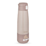Termos inteligent cu incalzire, Lionelo, ThermUp Bottle, Incalzeste in 3.5 min, Mentine temperatura pana la 20 h, Constructie vidata cu 5 straturi, Capacitate 350 ml, USB-C, 5 setari de temperatura: 37-55°C, Roz nude