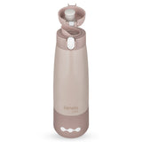Termos inteligent cu incalzire, Lionelo, ThermUp Bottle, Incalzeste in 3.5 min, Mentine temperatura pana la 20 h, Constructie vidata cu 5 straturi, Capacitate 350 ml, USB-C, 5 setari de temperatura: 37-55°C, Roz nude