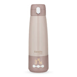 Termos inteligent cu incalzire, Lionelo, ThermUp Bottle, Incalzeste in 3.5 min, Mentine temperatura pana la 20 h, Constructie vidata cu 5 straturi, Capacitate 350 ml, USB-C, 5 setari de temperatura: 37-55°C, Roz nude