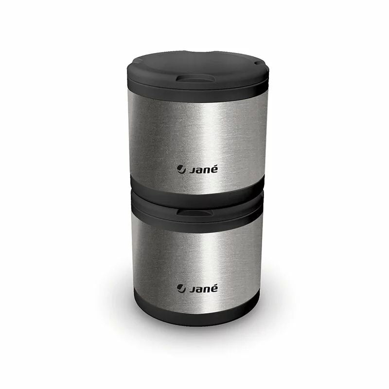 Termos, Jane, Din otel inoxidabil, 1000 ml, Fara BPA, Cu gentuta din izopren, Black