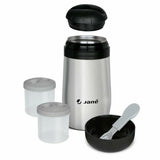 Termos, Jane, Din otel inoxidabil, 1000 ml, Fara BPA, Cu gentuta din izopren, Black