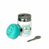 Termos, Bbluv, Food, Pentru alimente solide, Cu lingurita inclusa, 300 ml, BPA Free, Aqua