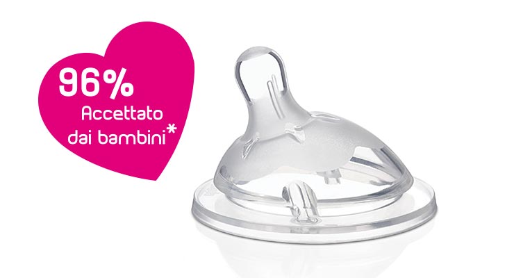 Tetina Chicco Natural Feeling, s., flux mediu, 2luni+