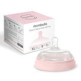 Tetină anti-colici din silicon Mombella Breast Like, Flux Consistent (Mărimea XL) - Old Rose