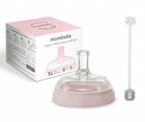 Tetină anti-colici cu pai si greutate,  Mombella Breast Like, Flux Consistent (Mărimea XL) - Old Rose