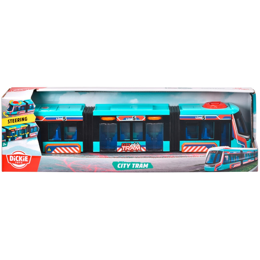 Tramvai Dickie Toys Siemens City Tram 41,5 cm albastru - gogobaby.ro