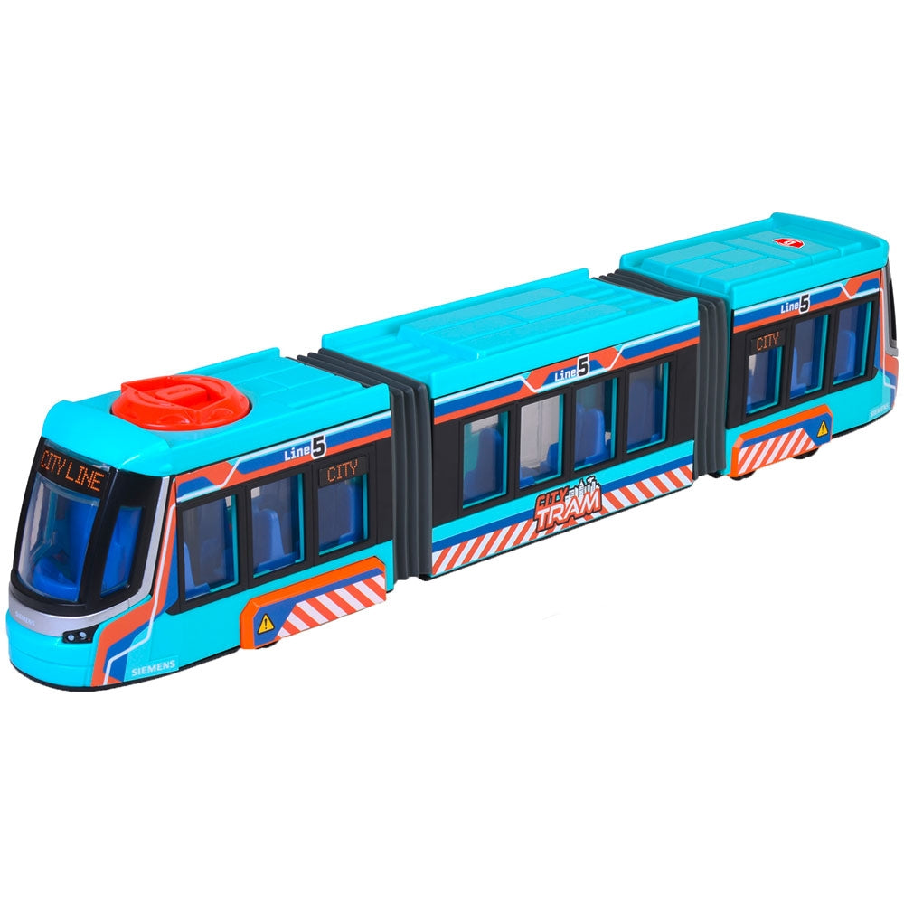 Tramvai Dickie Toys Siemens City Tram 41,5 cm albastru - gogobaby.ro