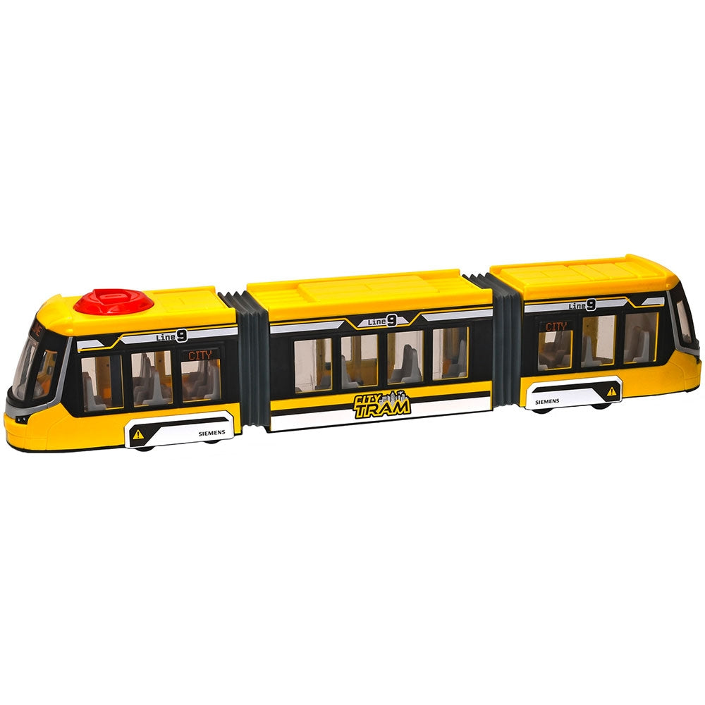 Tramvai Dickie Toys Siemens City Tram 41,5 cm galben - gogobaby.ro
