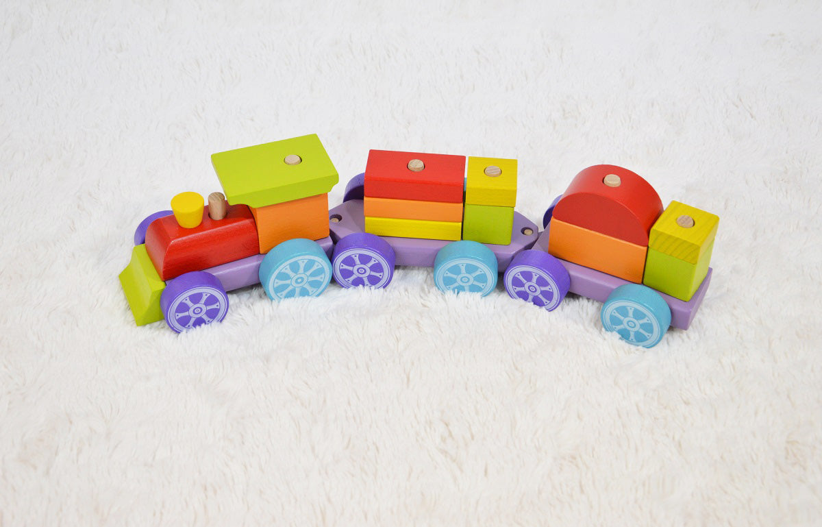 Jucarie din lemn, Cubika, Trenulet - gogobaby.ro