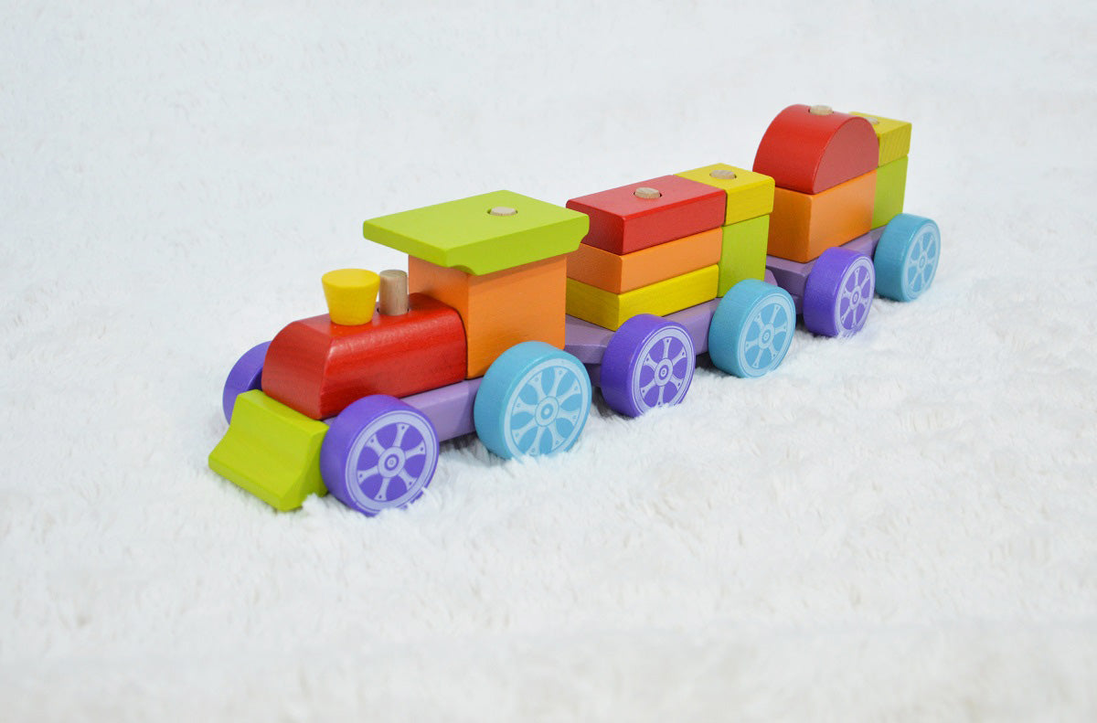 Jucarie din lemn, Cubika, Trenulet - gogobaby.ro