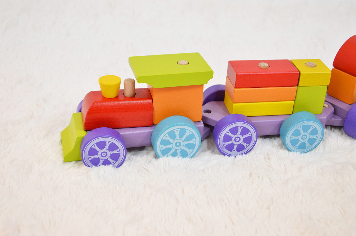 Jucarie din lemn, Cubika, Trenulet - gogobaby.ro
