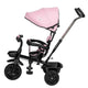 Tricicleta copii, Free2Move, cu sezut rotativ 360 grade, Reglabil, Roti EVA, Mecanism de pedalare libera, Suport picioare, Pink Black, Resigilat