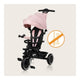 Tricicleta copii, Lionelo, Berry, 2 in 1, Multifunctionala, Suport picioare, Control al directiei, Scaun reversibil, Rotire 360 grade, Functie de roata libera, Utilizare pana la 5 ani, Constructie din otel, Conform cu standardul EN71, Roz