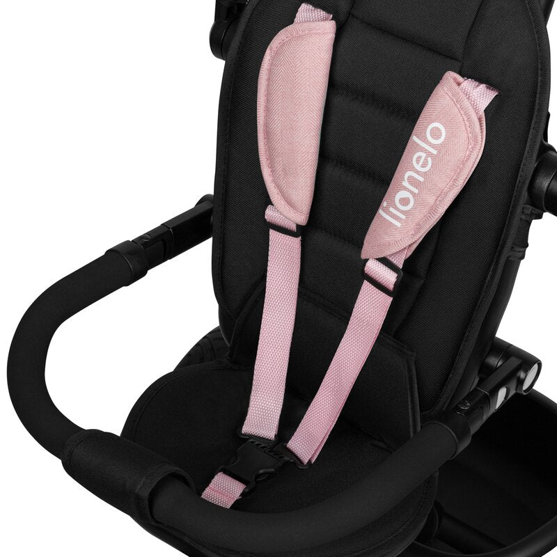 Tricicleta copii, Lionelo, Berry, 2 in 1, Multifunctionala, Suport picioare, Control al directiei, Scaun reversibil, Rotire 360 grade, Functie de roata libera, Utilizare pana la 5 ani, Constructie din otel, Conform cu standardul EN71, Roz - gogobaby.ro