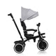 Tricicleta copii, Lionelo, Berry, 2 in 1, Multifunctionala, Suport picioare, Control al directiei, Scaun reversibil, Rotire 360 grade, Functie de roata libera, Utilizare pana la 5 ani, Constructie din otel, Conform cu standardul EN71, Gri