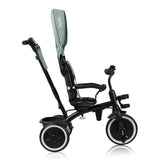 Tricicleta copii, Lionelo, Berry, 2 in 1, Multifunctionala, Suport picioare, Control al directiei, Scaun reversibil, Rotire 360 grade, Functie de roata libera, Utilizare pana la 5 ani, Constructie din otel, Conform cu standardul EN71, Verde