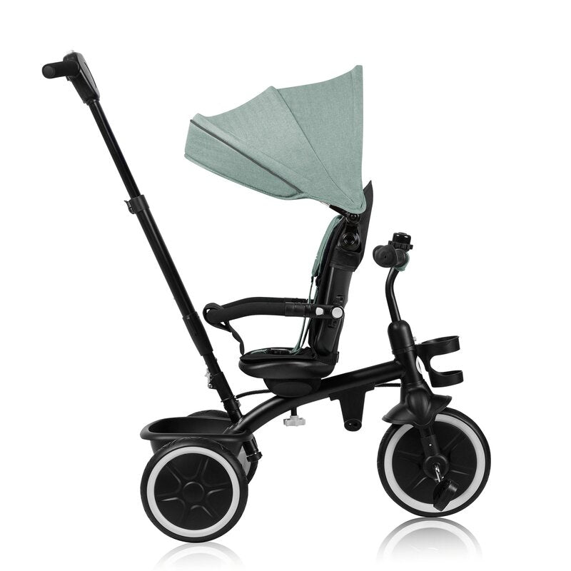 Tricicleta copii, Lionelo, Berry, 2 in 1, Multifunctionala, Suport picioare, Control al directiei, Scaun reversibil, Rotire 360 grade, Functie de roata libera, Utilizare pana la 5 ani, Constructie din otel, Conform cu standardul EN71, Verde - gogobaby.ro