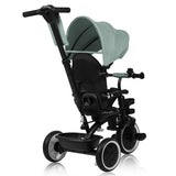 Tricicleta copii, Lionelo, Berry, 2 in 1, Multifunctionala, Suport picioare, Control al directiei, Scaun reversibil, Rotire 360 grade, Functie de roata libera, Utilizare pana la 5 ani, Constructie din otel, Conform cu standardul EN71, Verde