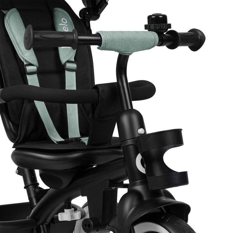 Tricicleta copii, Lionelo, Berry, 2 in 1, Multifunctionala, Suport picioare, Control al directiei, Scaun reversibil, Rotire 360 grade, Functie de roata libera, Utilizare pana la 5 ani, Constructie din otel, Conform cu standardul EN71, Verde - gogobaby.ro
