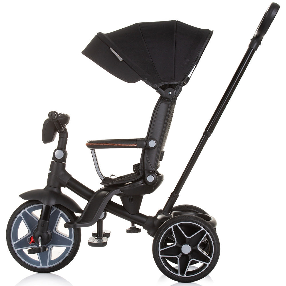 Tricicleta cu copertina si sezut reversibil Chipolino Derby obsidian - gogobaby.ro