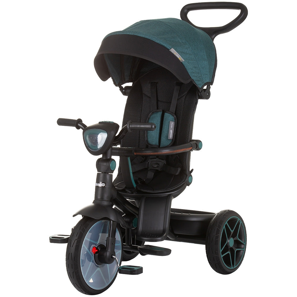 Tricicleta cu copertina si sezut reversibil Chipolino Derby teal - gogobaby.ro
