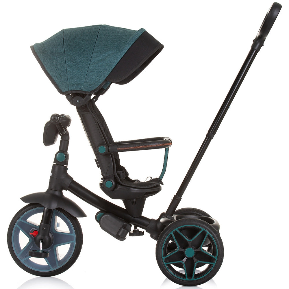 Tricicleta cu copertina si sezut reversibil Chipolino Derby teal - gogobaby.ro