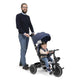 Tricicleta Evolutiva Chicco 4 in 1 cu copertina si maner, Albastra, 6 luni+