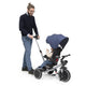 Tricicleta Evolutiva Chicco 4 in 1 cu copertina si maner, Albastra, 6 luni+