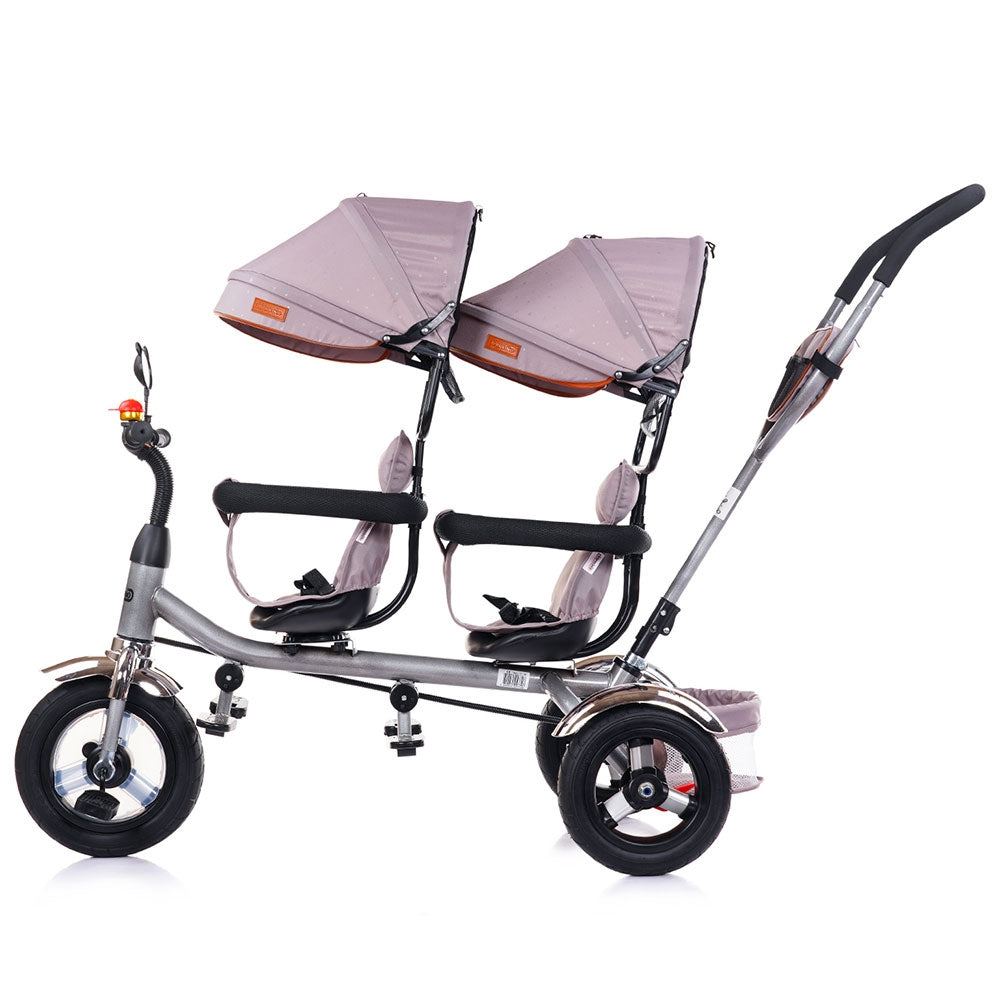 Tricicleta gemeni Chipolino 2Play humus - gogobaby.ro
