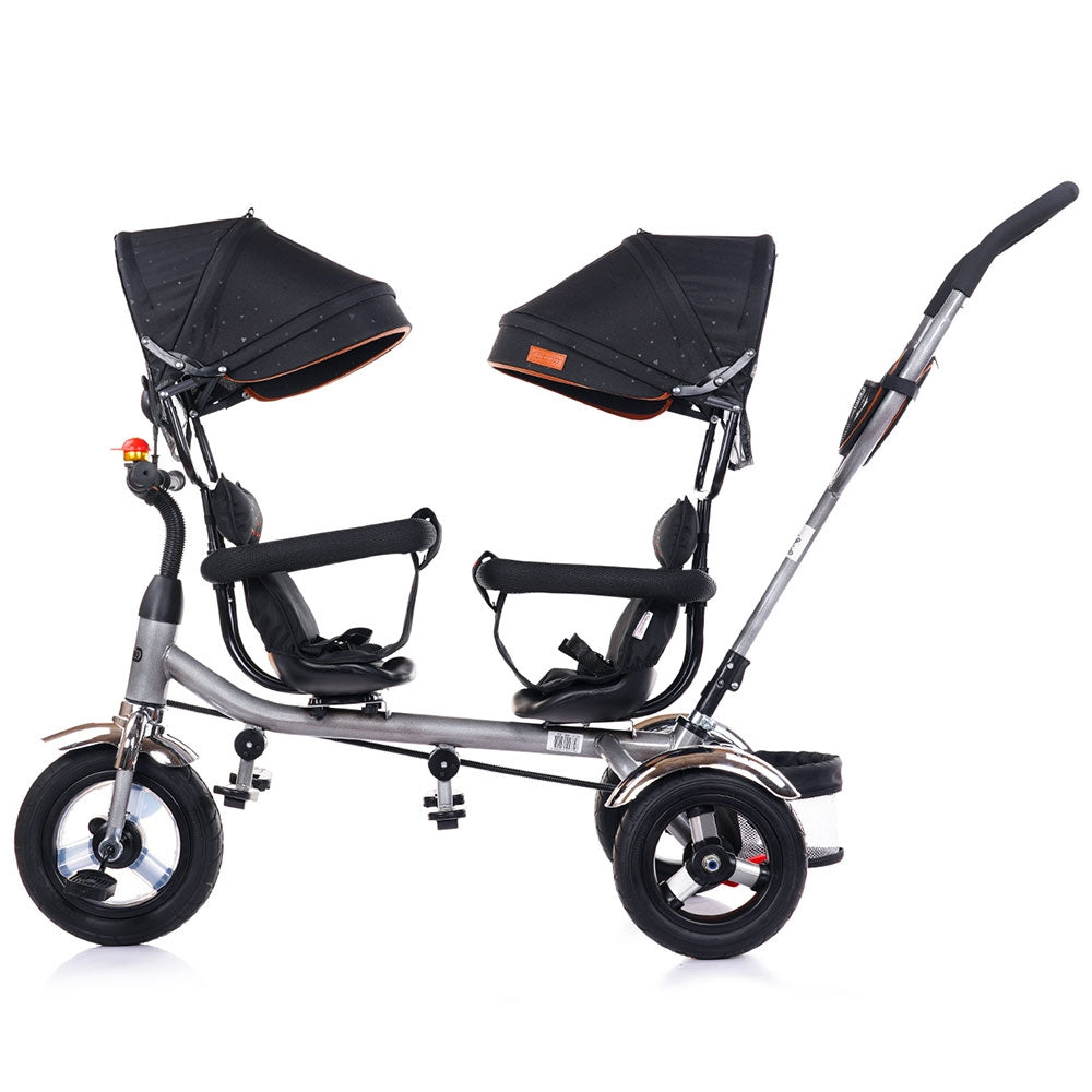 Tricicleta gemeni Chipolino 2Play raven - gogobaby.ro