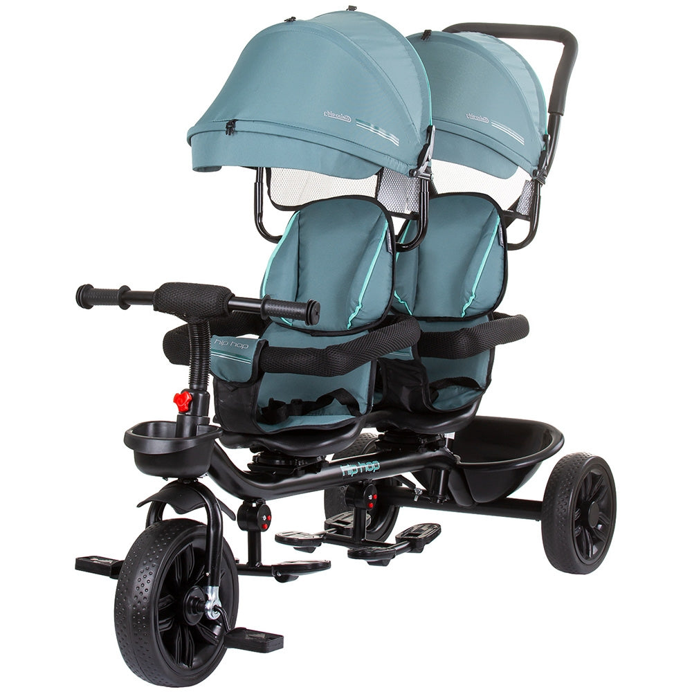 Tricicleta gemeni Chipolino Hip Hop aloe - gogobaby.ro