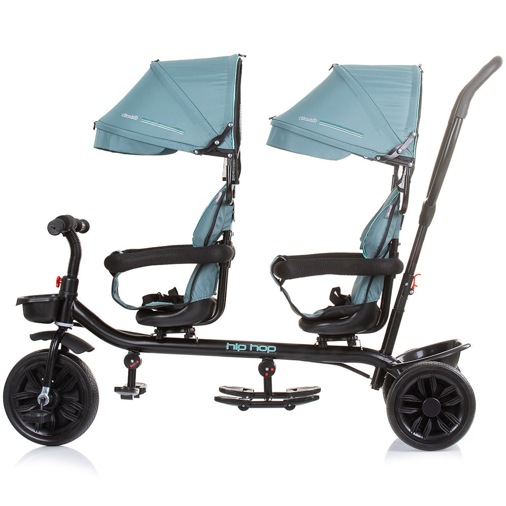 Tricicleta gemeni Chipolino Hip Hop aloe - gogobaby.ro
