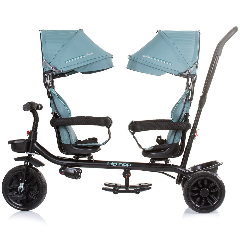 Tricicleta gemeni Chipolino Hip Hop aloe - gogobaby.ro