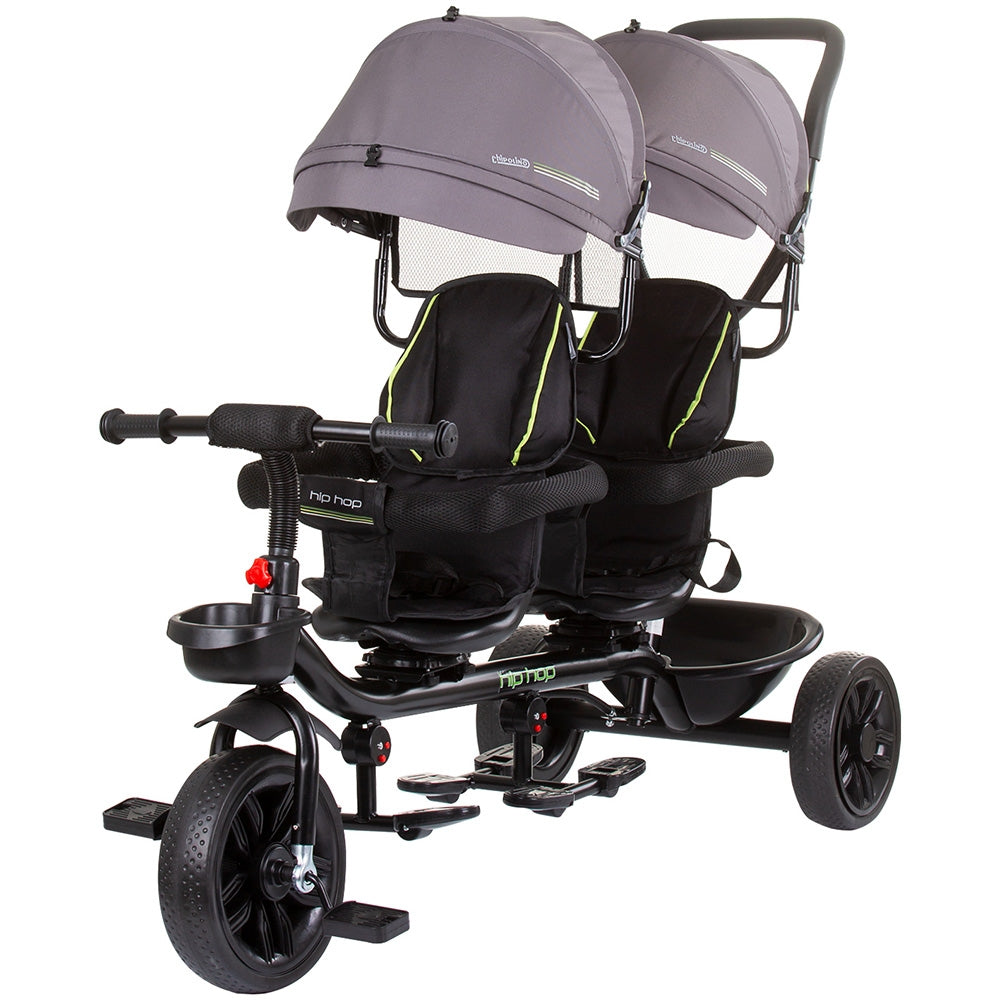 Tricicleta gemeni Chipolino Hip Hop graphite - gogobaby.ro