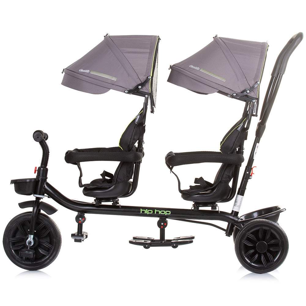 Tricicleta gemeni Chipolino Hip Hop graphite - gogobaby.ro