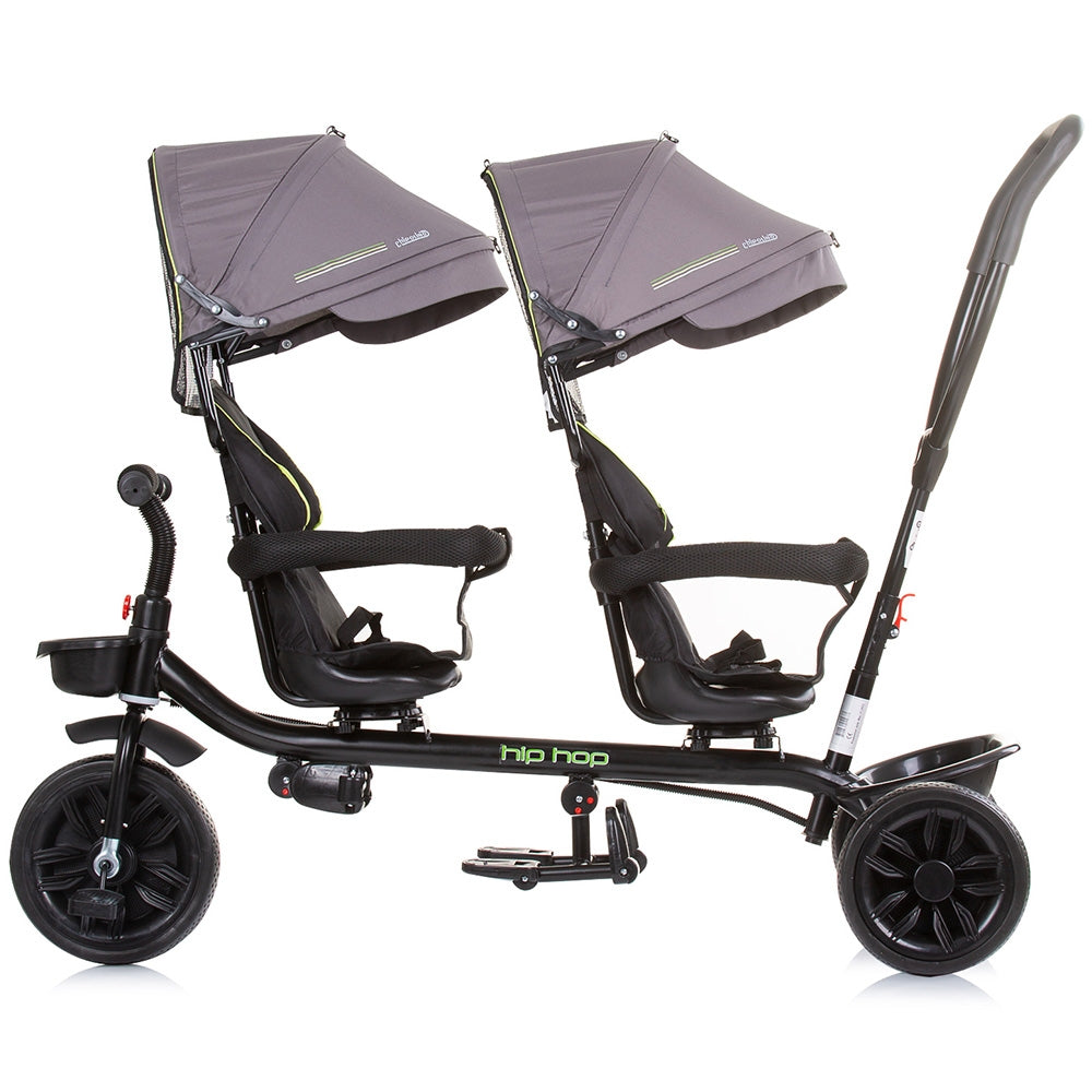 Tricicleta gemeni Chipolino Hip Hop graphite - gogobaby.ro