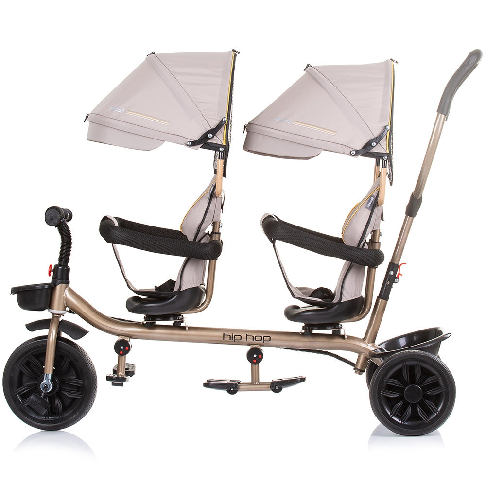 Tricicleta gemeni Chipolino Hip Hop sand - gogobaby.ro