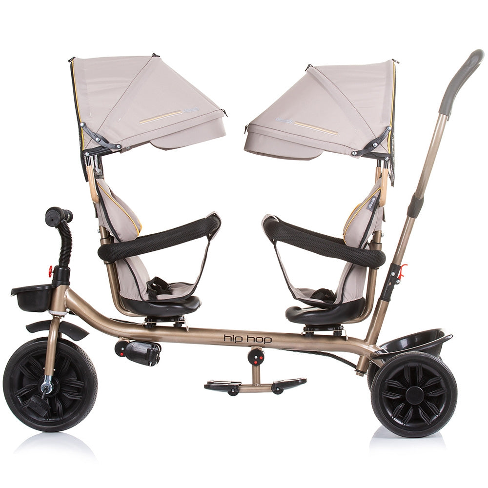 Tricicleta gemeni Chipolino Hip Hop sand - gogobaby.ro