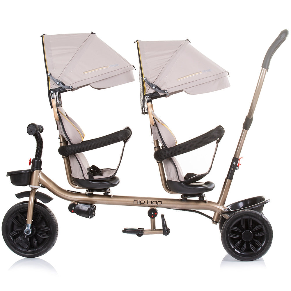 Tricicleta gemeni Chipolino Hip Hop sand - gogobaby.ro