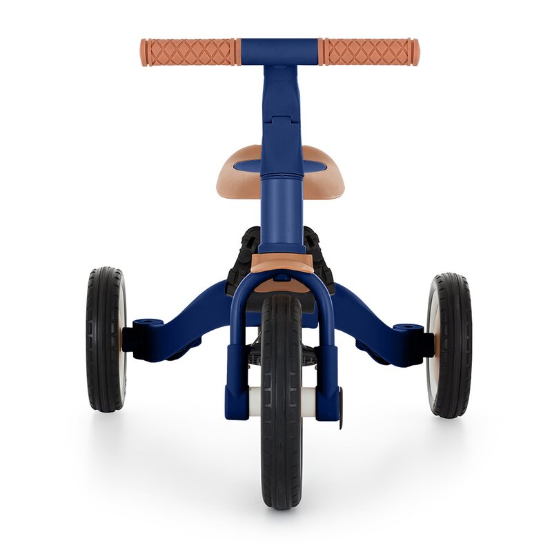 Tricicleta, Petite&Mars, Turbo, 5 in 1, Multifunctionala, Vehicul de impins, Bicicleta cu/fara pedale, Cu maner de ghidaj, Detasabil, Roti din cauciuc, Pana la 25 kg, 1.5-5 ani, Albastru - gogobaby.ro